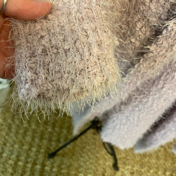 NWT Knit Minded Lavender Soft Fuzzy Longline Open Front Cardigan M - Picture 5 of 7